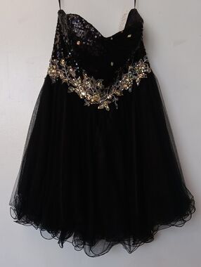 Vintage L.A. Merchandises Black Sequin & Embellished Cocktail Dress